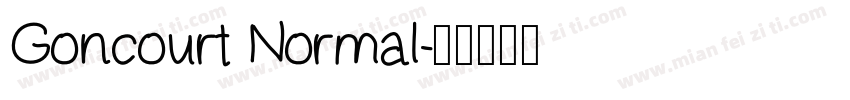 Goncourt Normal字体转换